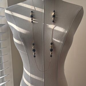 Black and Gold Beaded Necklace